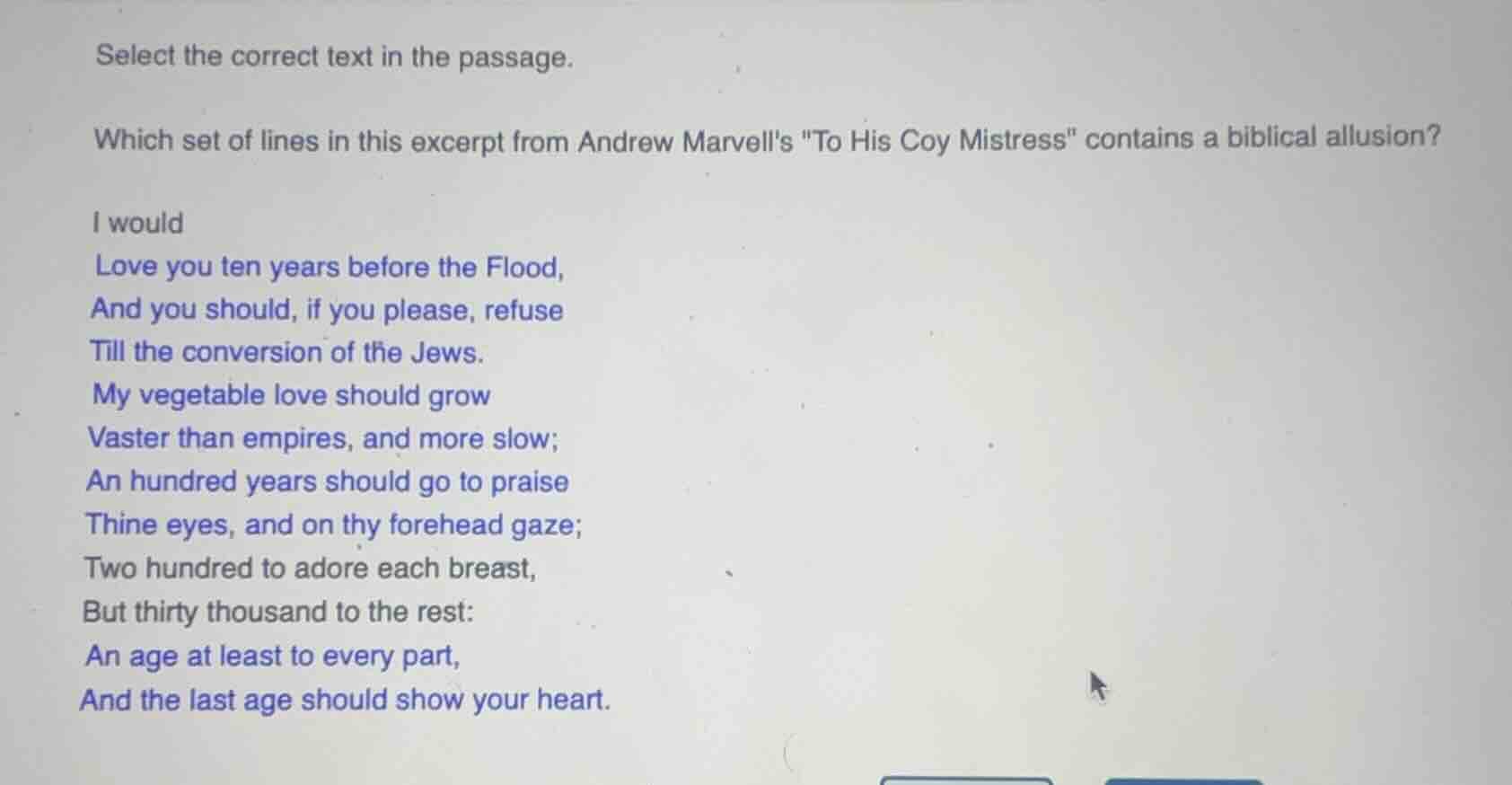 select the correct text in the passage. which set of lines in this exce…