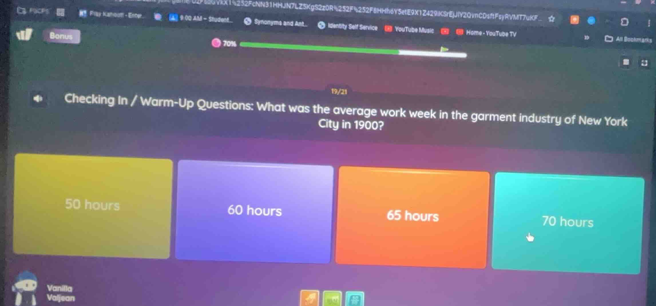checking in / warm-up questions: what was the average work week in the …