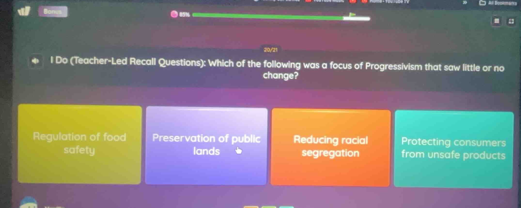 i do (teacher - led recall questions): which of the following was a foc…