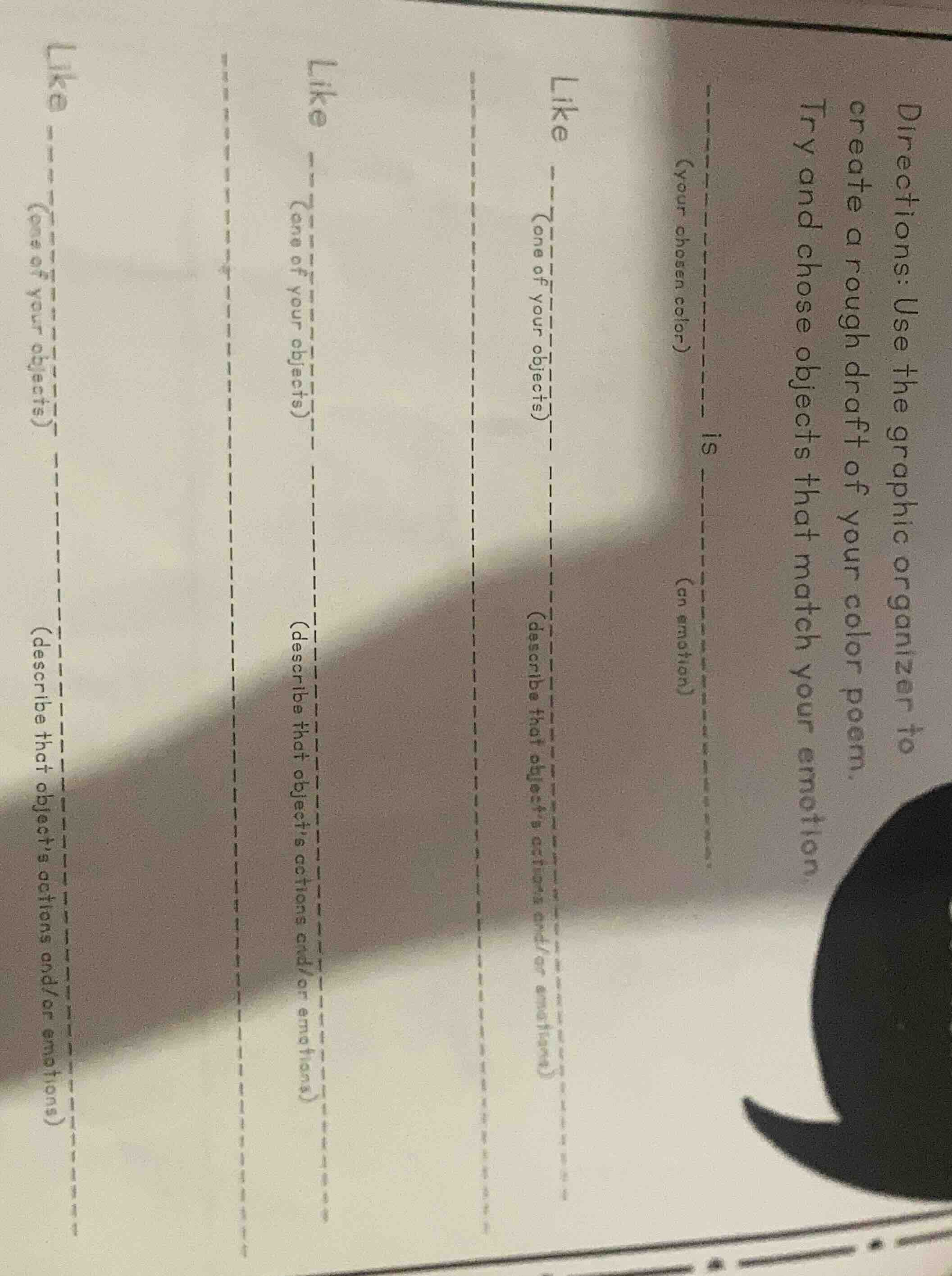 directions: use the graphic organizer to create a rough draft of your c…