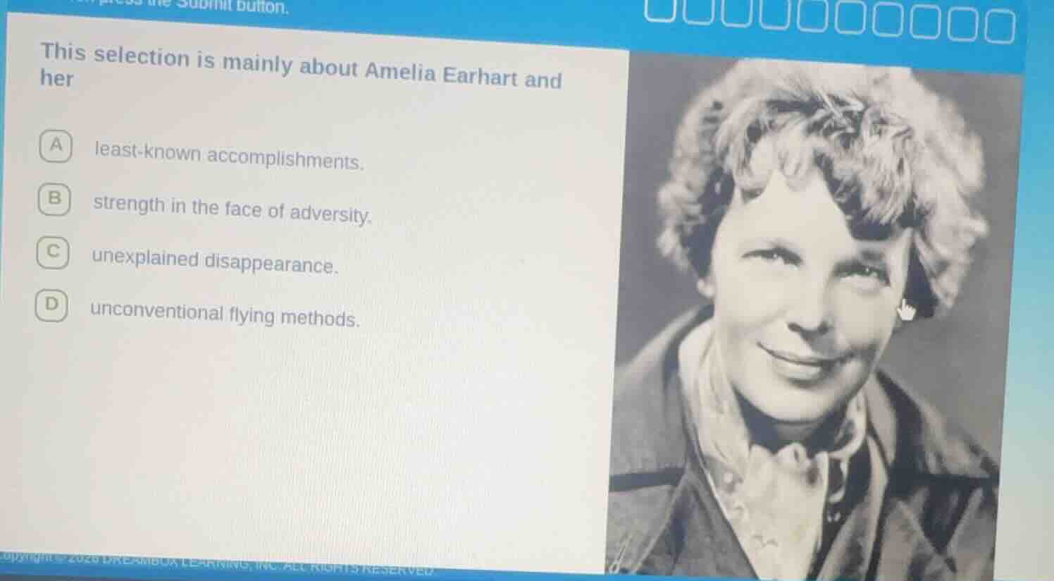 this selection is mainly about amelia earhart and her a least - known a…