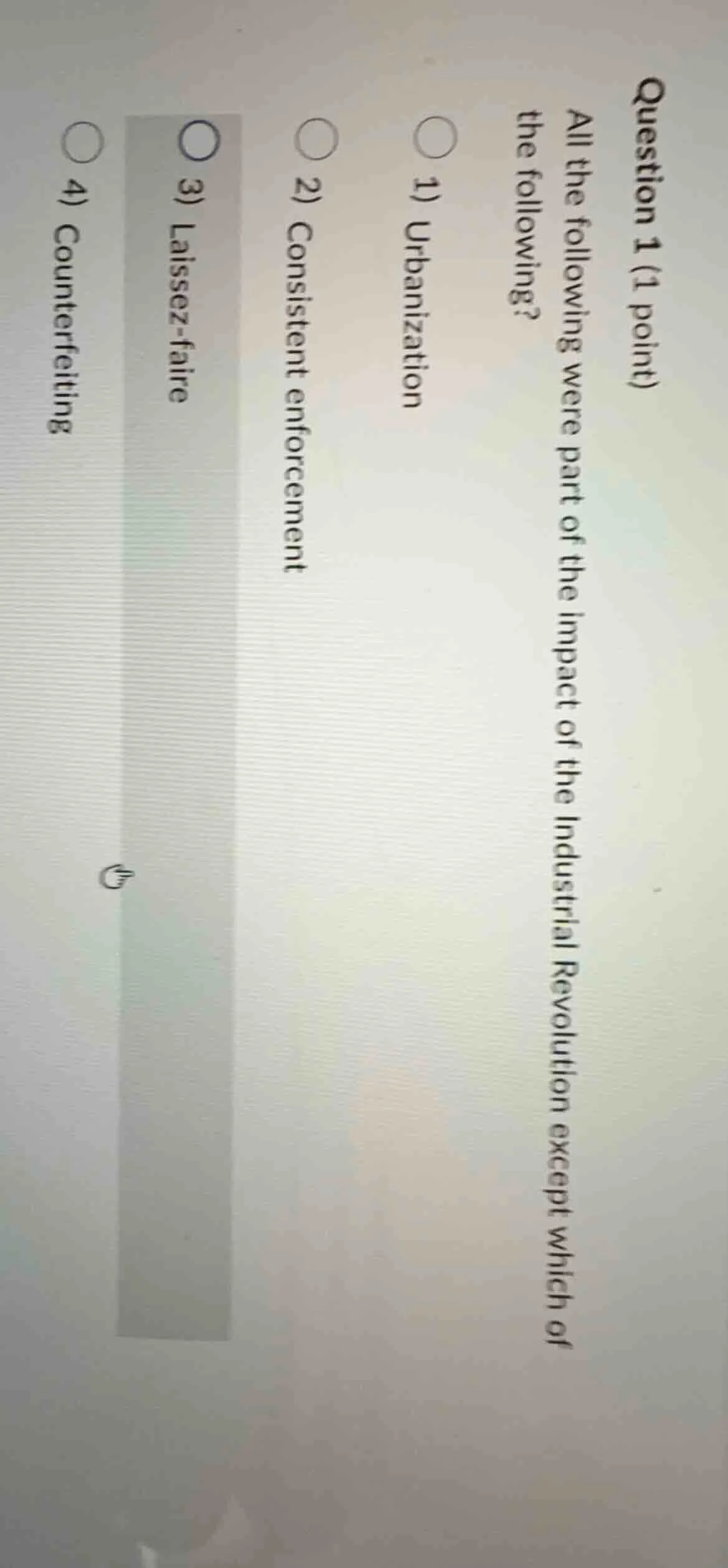 question 1 (1 point) all the following were part of the impact of the i…