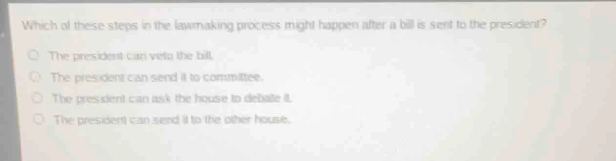 which of these steps in the lawmaking process might happen after a bill…