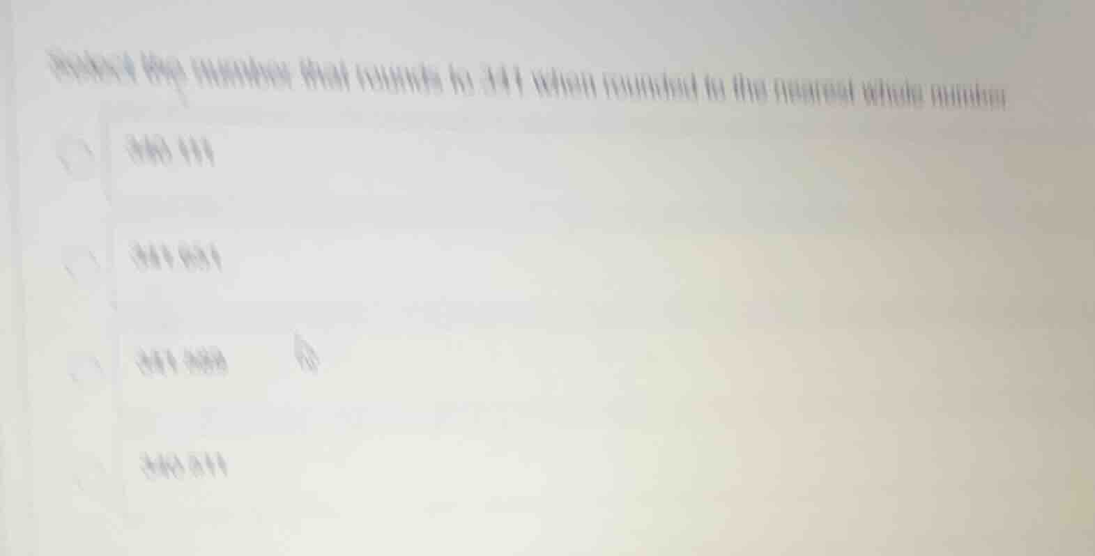 choose the number that is equal to 3.4 when rounded to the nearest whol…