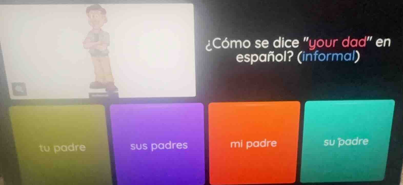 ¿cómo se dice \your dad\ en español? (informal) tu padre sus padres mi …