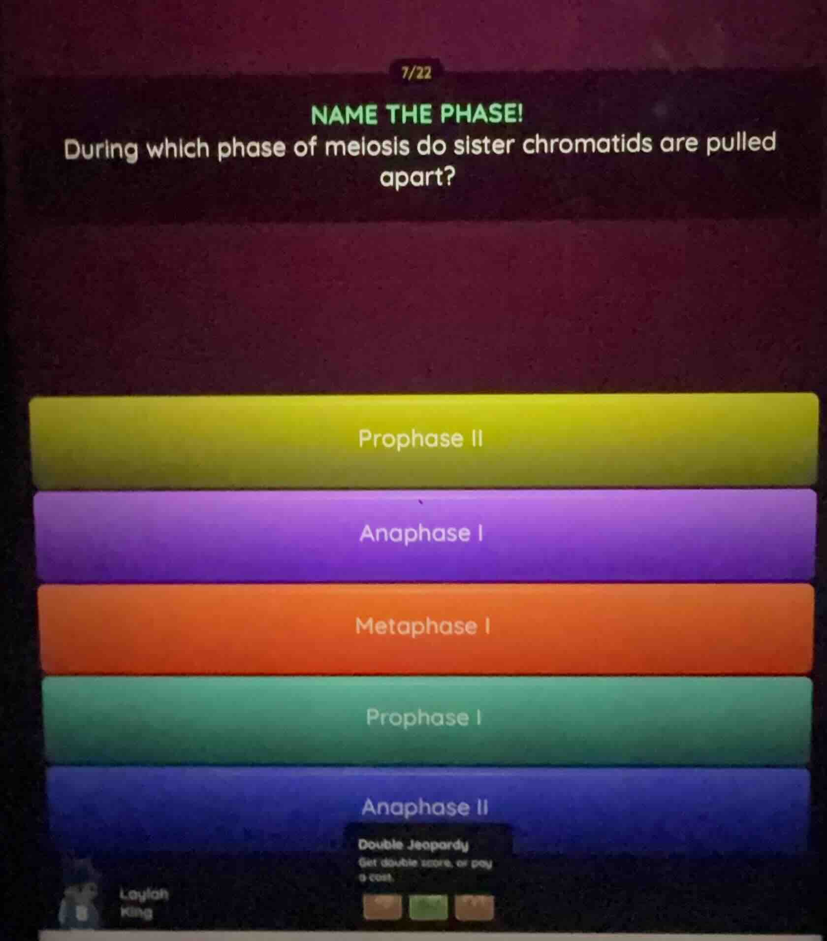 name the phase! during which phase of meiosis do sister chromatids are …