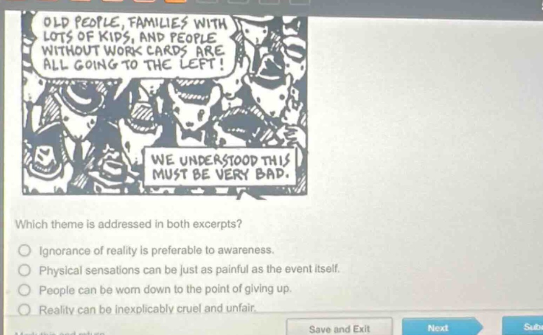 old people, families with lots of kids, and people without work cards a…