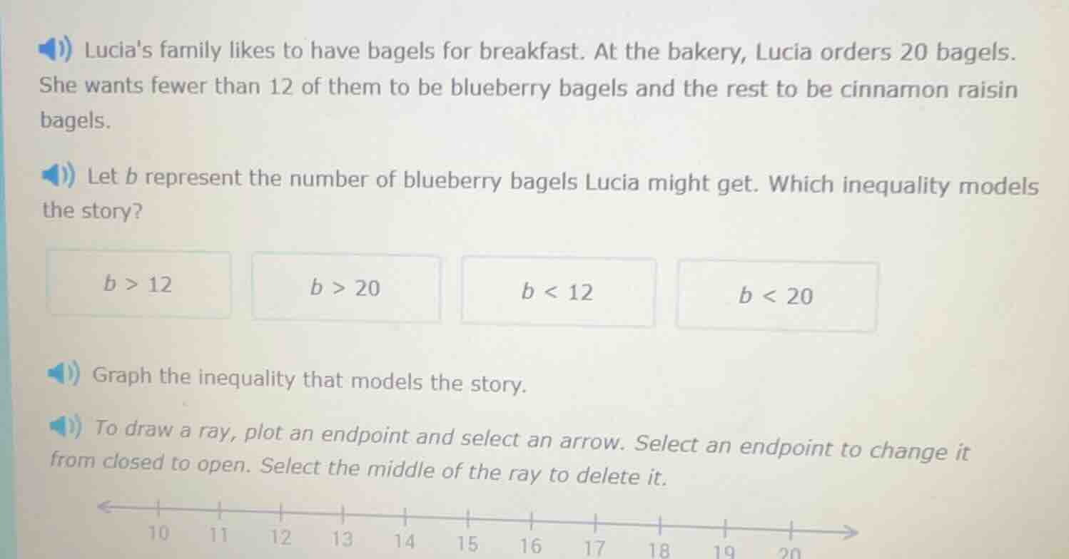 lucias family likes to have bagels for breakfast. at the bakery, lucia …