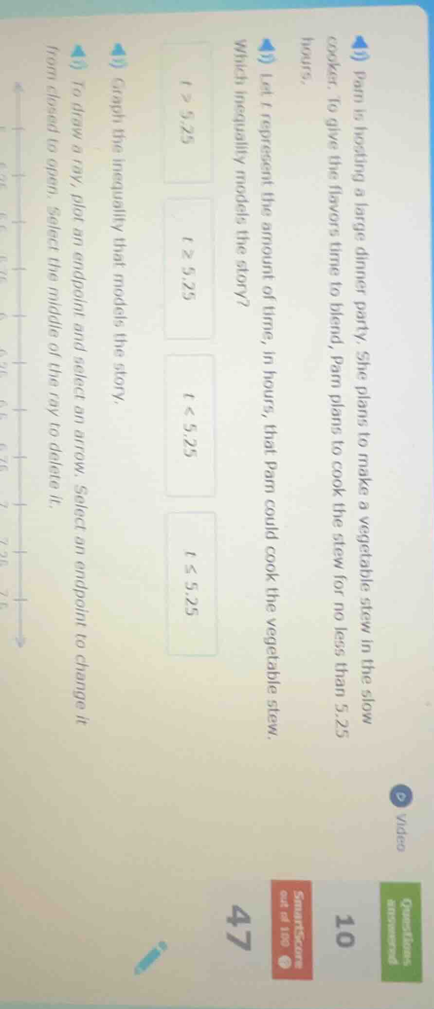 i) pam is hosting a large dinner party. she plans to make a vegetable s…