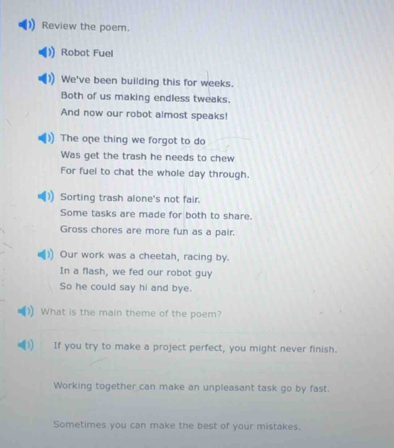 review the poem. robot fuel weve been building this for weeks. both of …