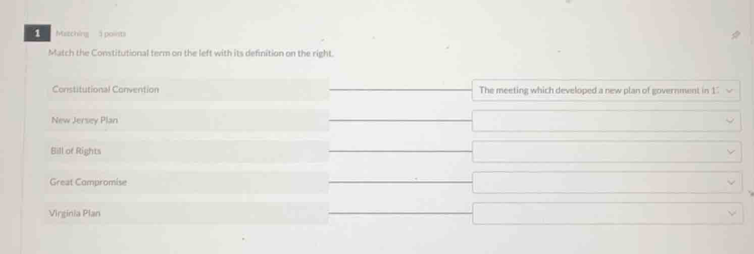 1 matching 3 points match the constitutional term on the left with its …