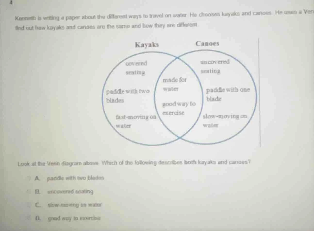 kenneth is writing a paper about the different ways to travel on water.…