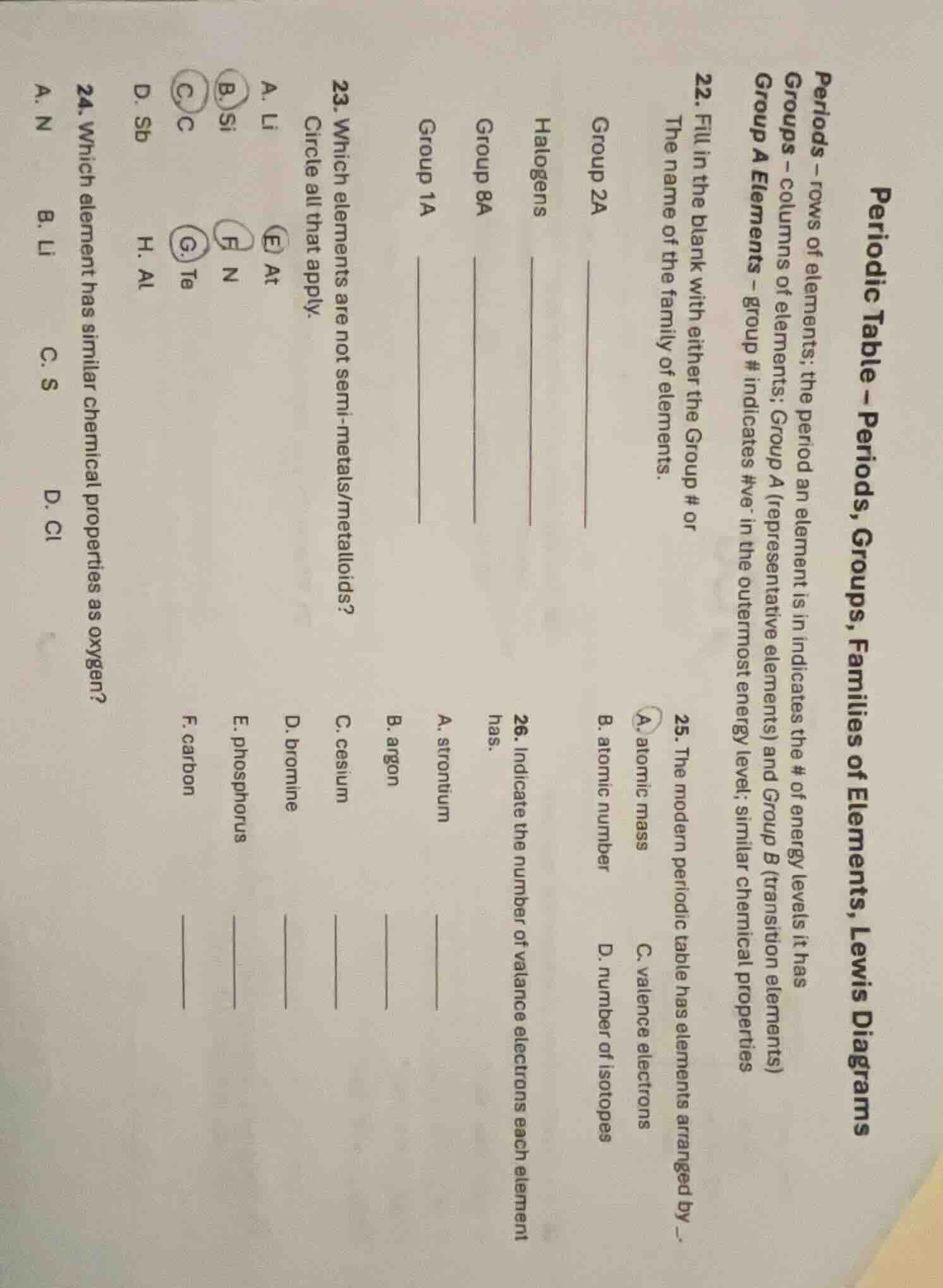 periodic table - periods, groups, families of elements, lewis diagrams …
