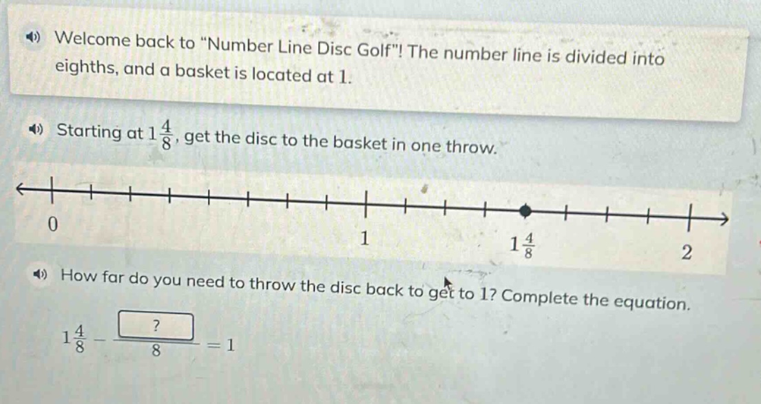 welcome back to umber line disc golf\! the number line is divided into …