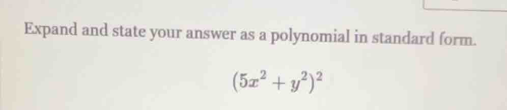 expand and state your answer as a polynomial in standard form. \\((5x^2…