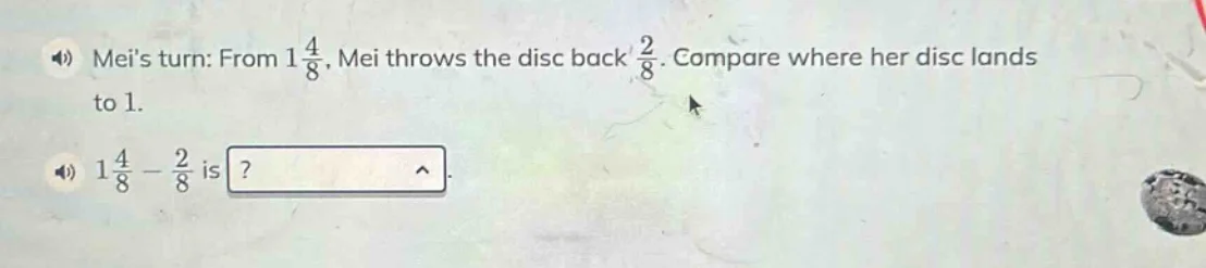 meis turn: from $1\\frac{4}{8}$, mei throws the disc back $\\frac{2}{8}…