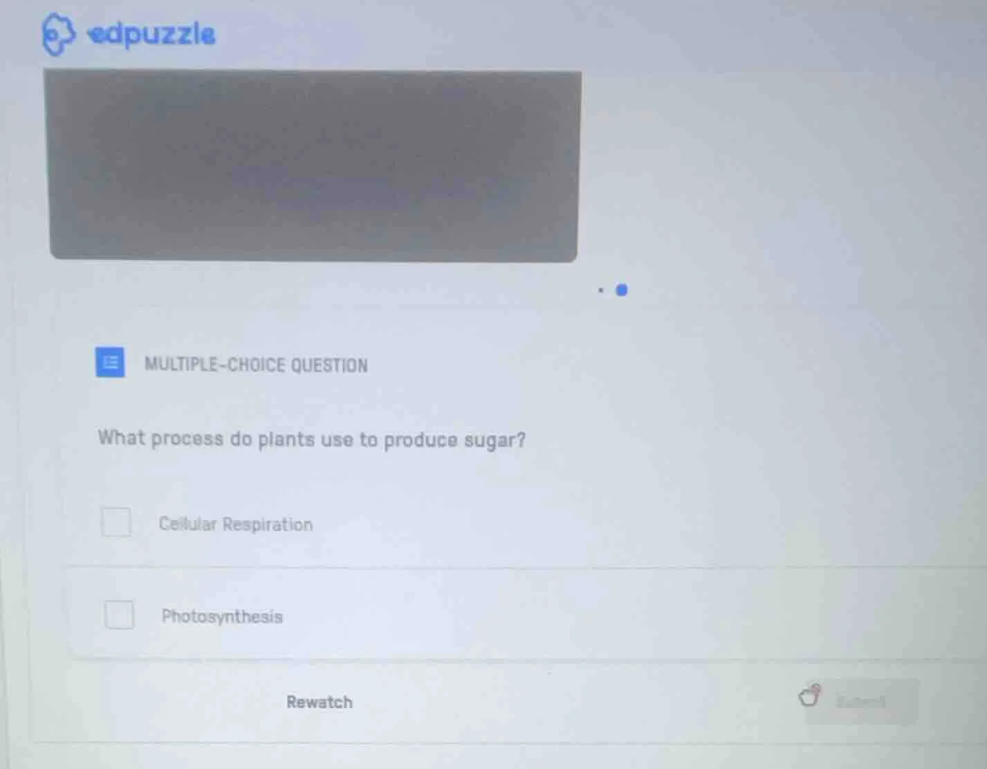 multiple-choice question what process do plants use to produce sugar? c…