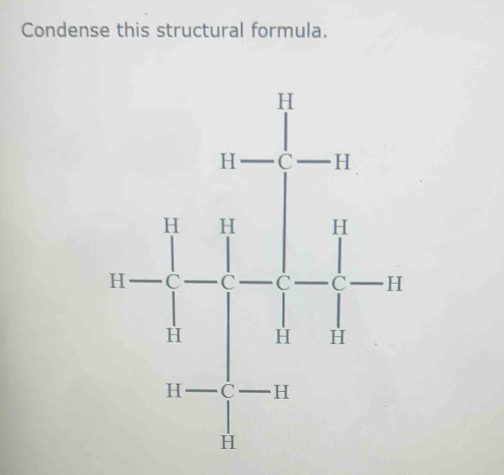 condense this structural formula.