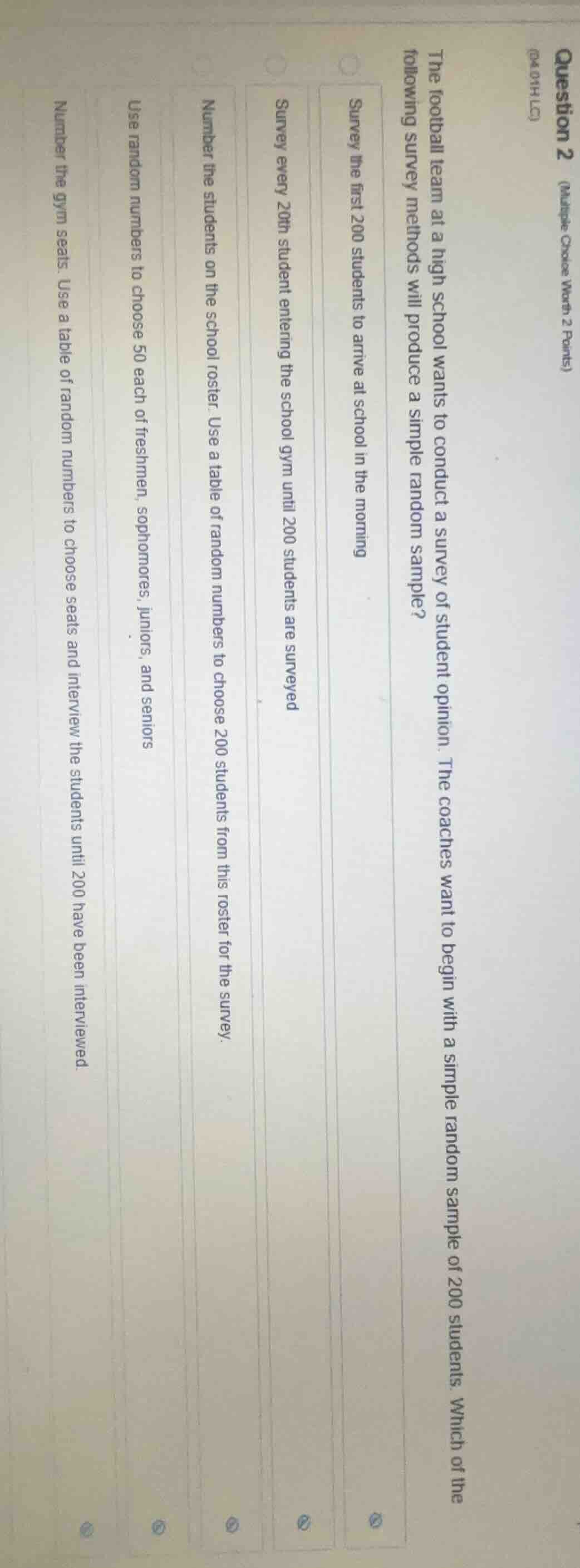 question 2 (multiple choice worth 2 points) (dm01hlc) the football team…