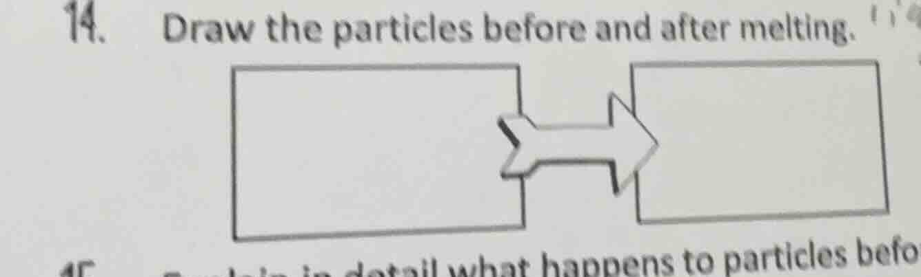 14. draw the particles before and after melting. 15. in detail what hap…
