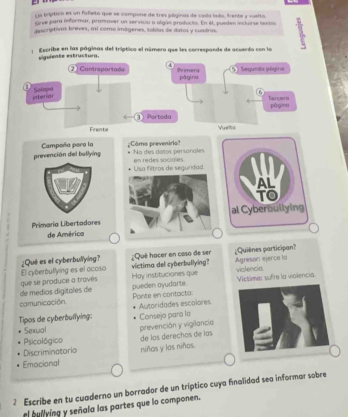 un tríptico es un folleto que se compone de tres páginas de cada lado, …