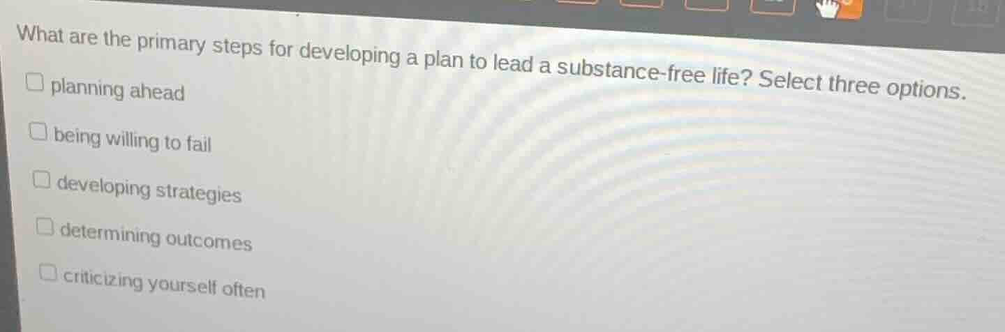 what are the primary steps for developing a plan to lead a substance - …