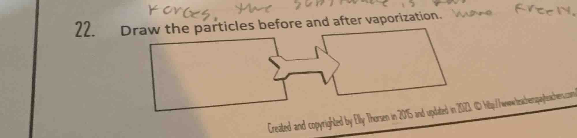 22. draw the particles before and after vaporization. created and copyr…