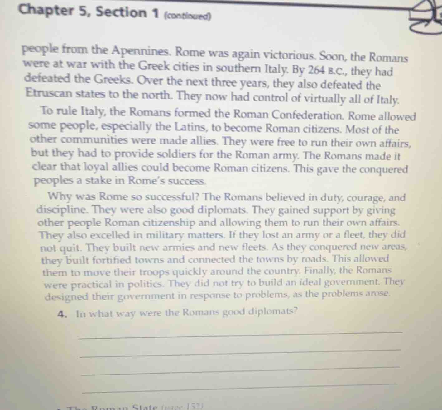 chapter 5, section 1 (continued) people from the apennines. rome was ag…