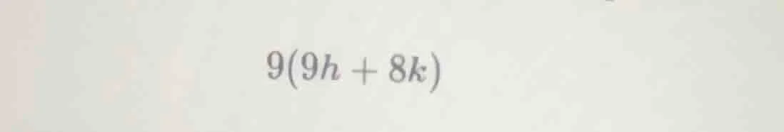 9(9h + 8k)