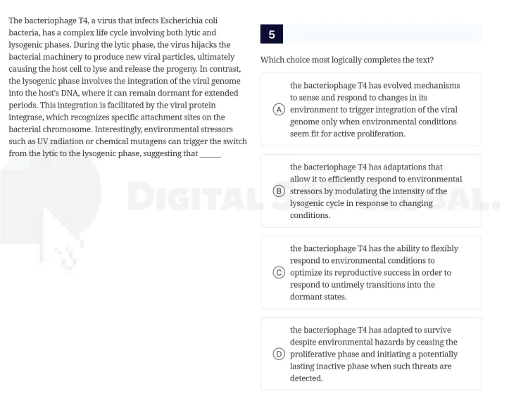 the bacteriophage t4, a virus that infects escherichia coli bacteria, h…