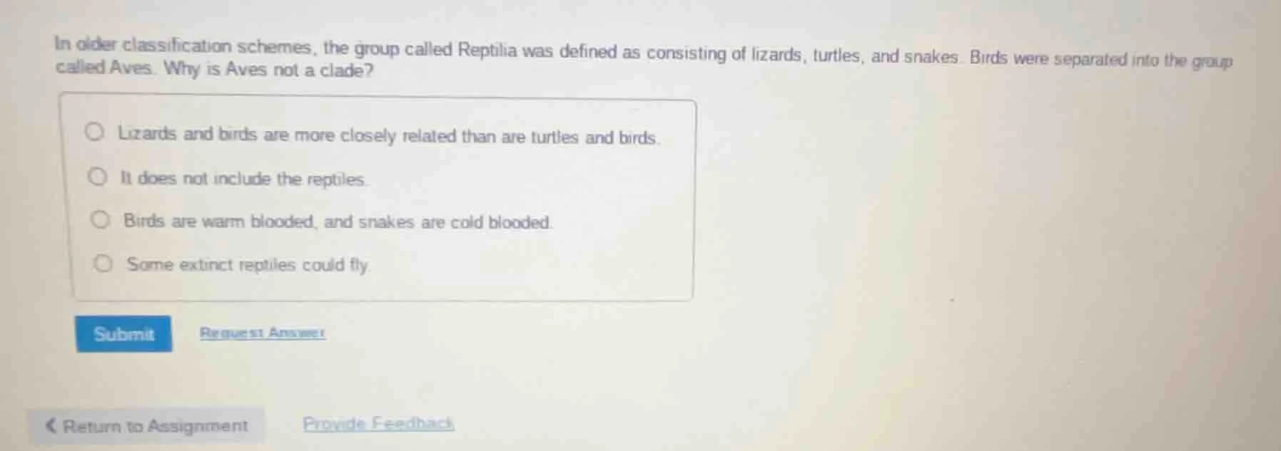 in older classification schemes, the group called reptilia was defined …