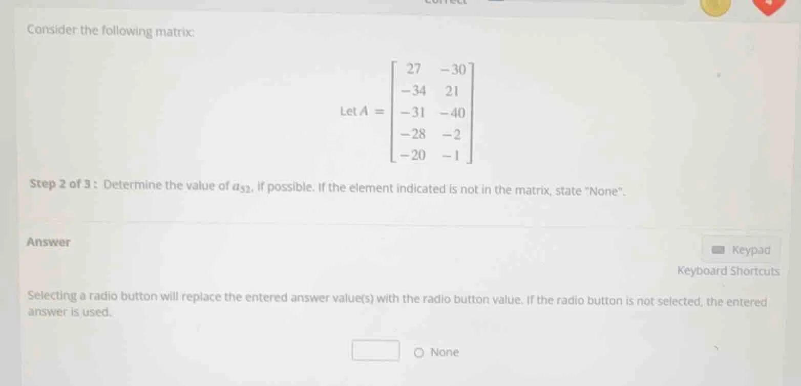 consider the following matrix: let ( a = \begin{bmatrix} 27 & -30 \\ -3…