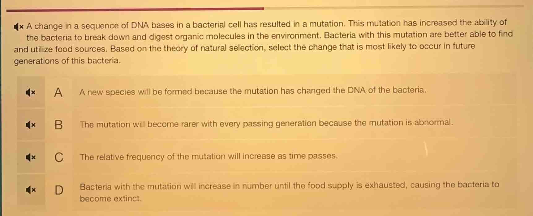 a change in a sequence of dna bases in a bacterial cell has resulted in…