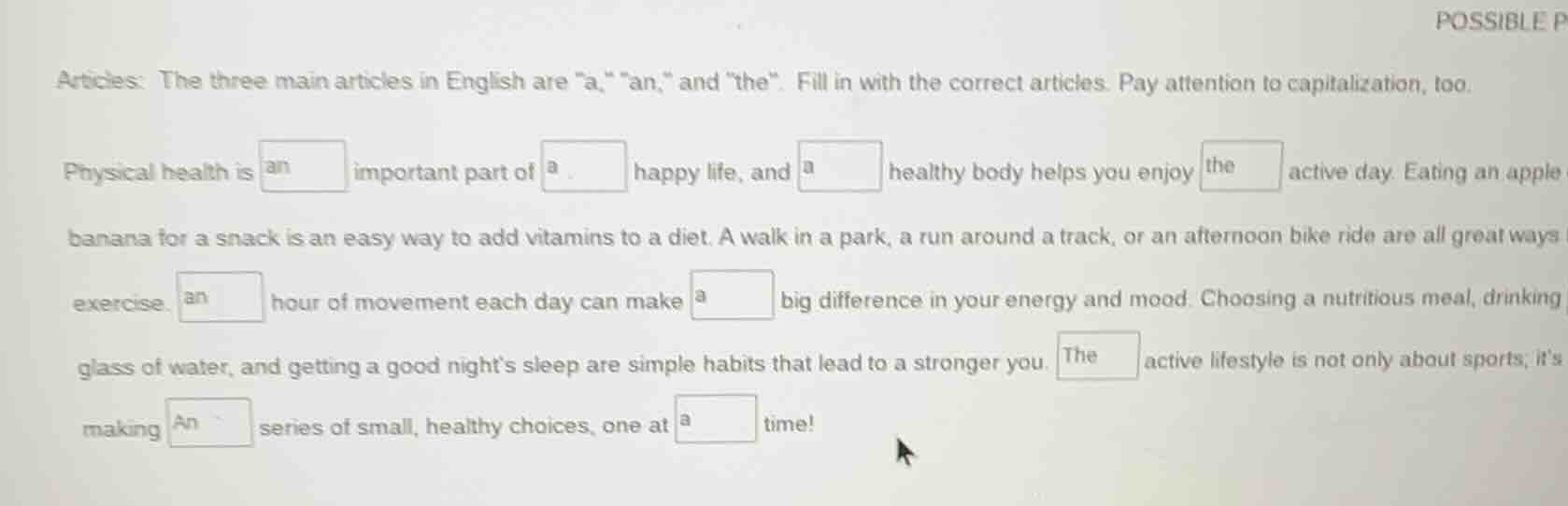 articles: the three main articles in english are \a,\ \an,\ and \the\. …
