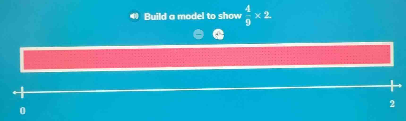 build a model to show \\(\\frac{4}{9} \\times 2\\).