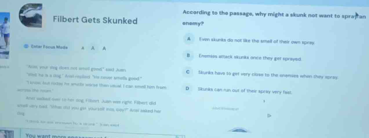 filbert gets skunked enter focus mode \aunt, your dog does not smell go…