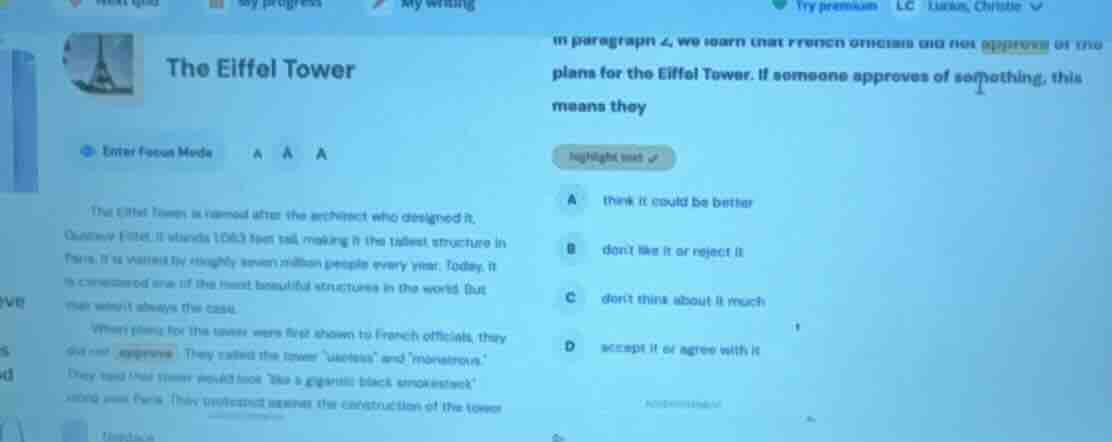 the eiffel tower enter focus mode the eiffel tower is named after the a…