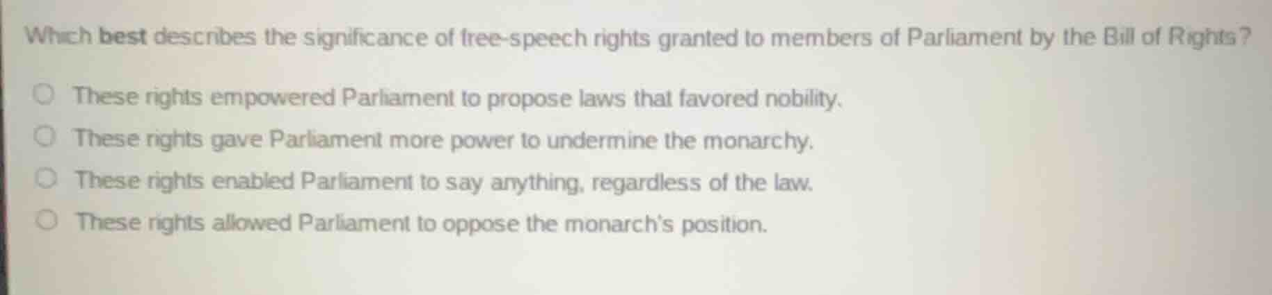 which best describes the significance of free - speech rights granted t…