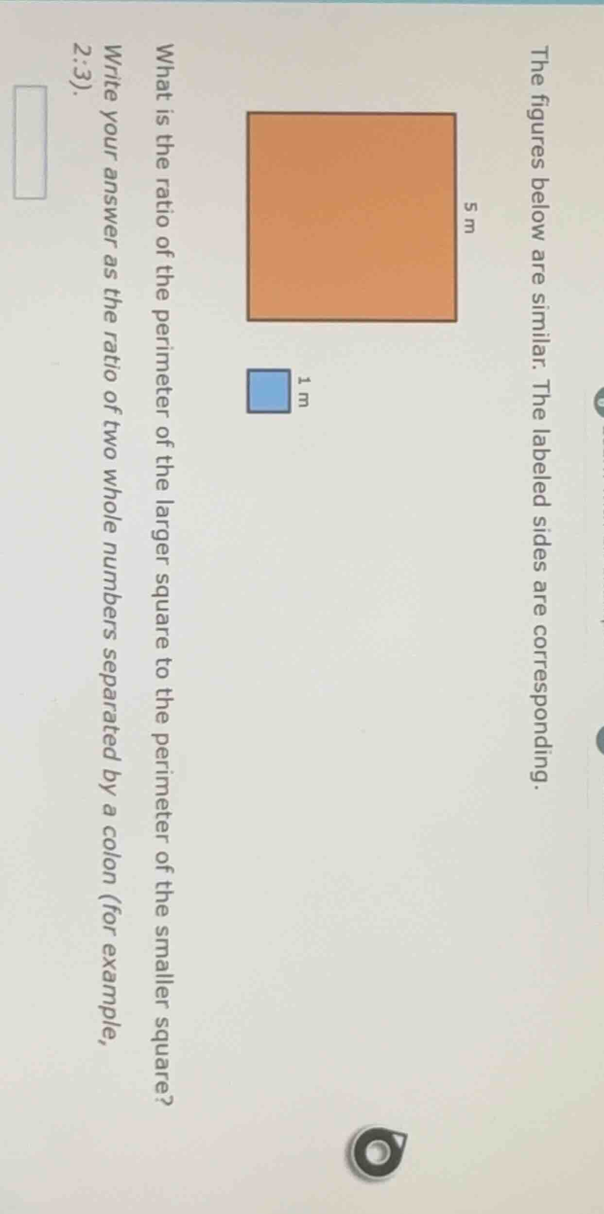 the figures below are similar. the labeled sides are corresponding. wha…