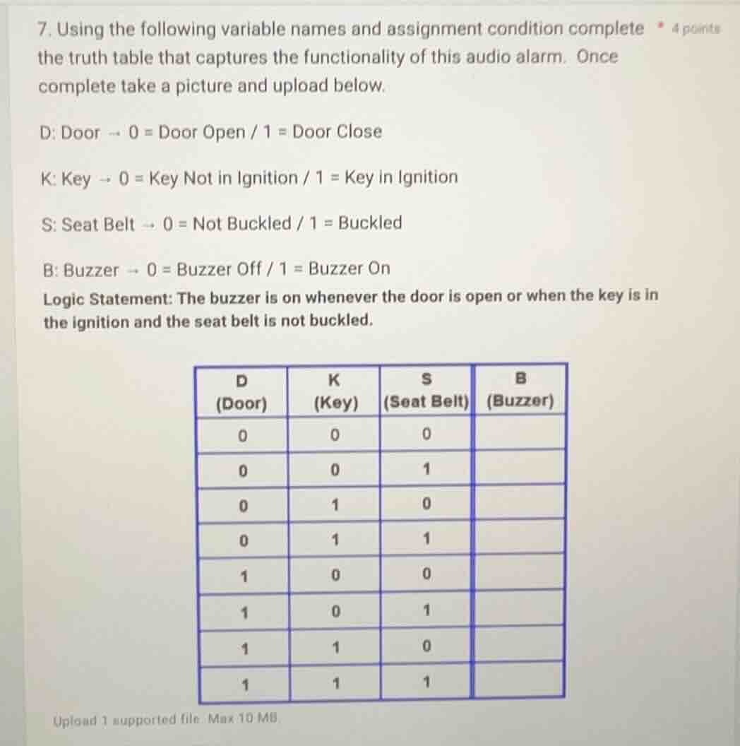 7. using the following variable names and assignment condition complete…