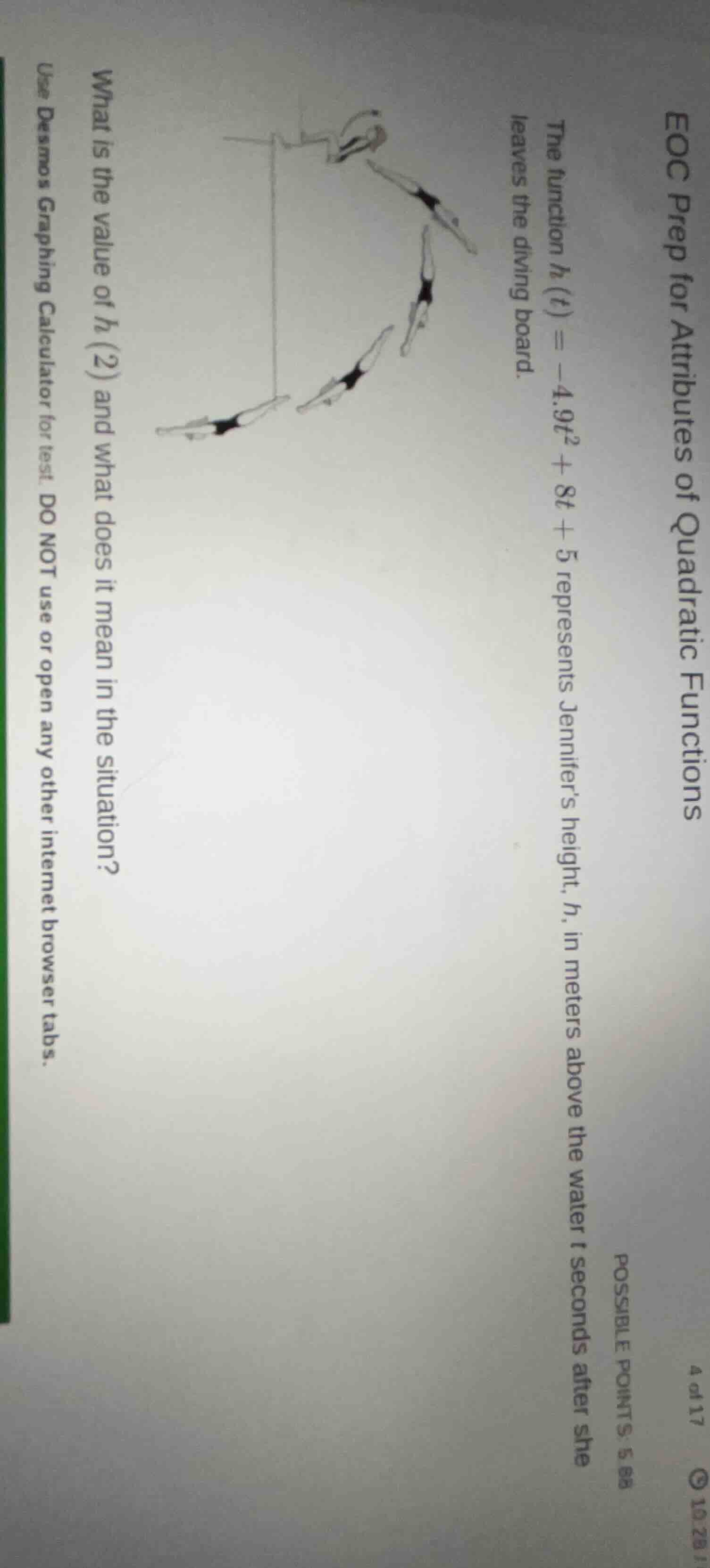 eoc prep for attributes of quadratic functions 4 of 17 possible points:…