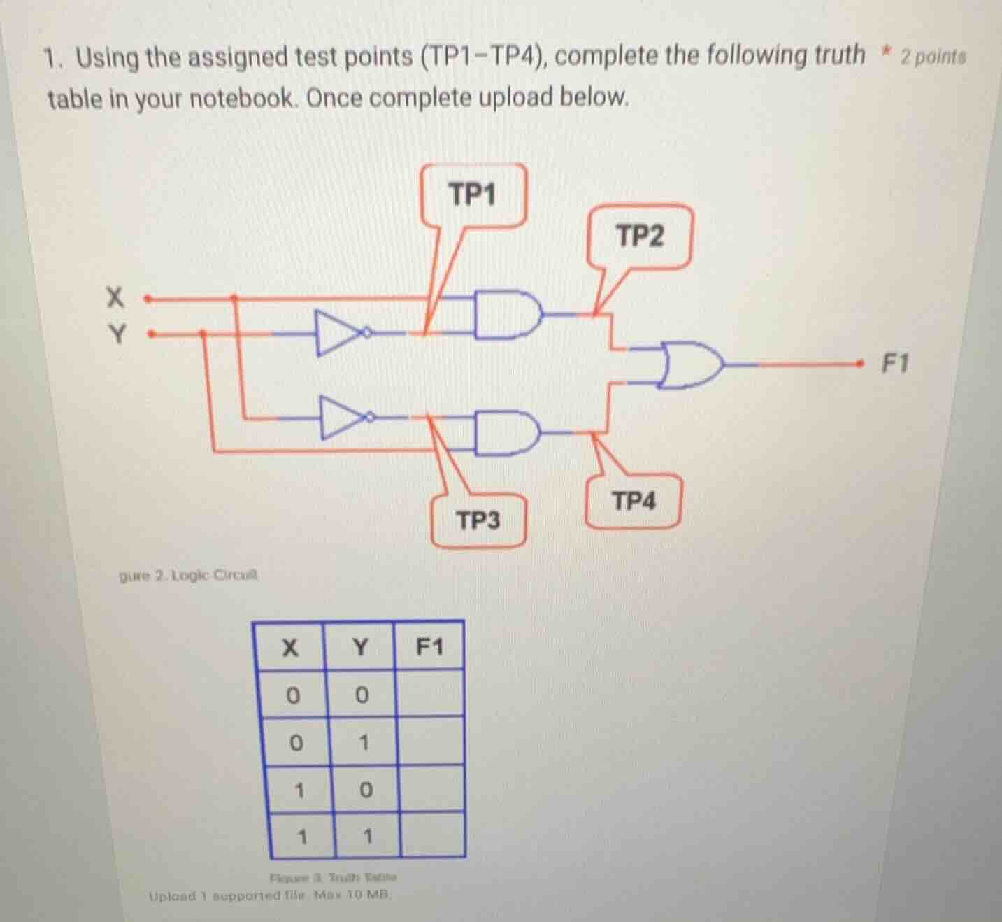 1. using the assigned test points (tp1–tp4), complete the following tru…
