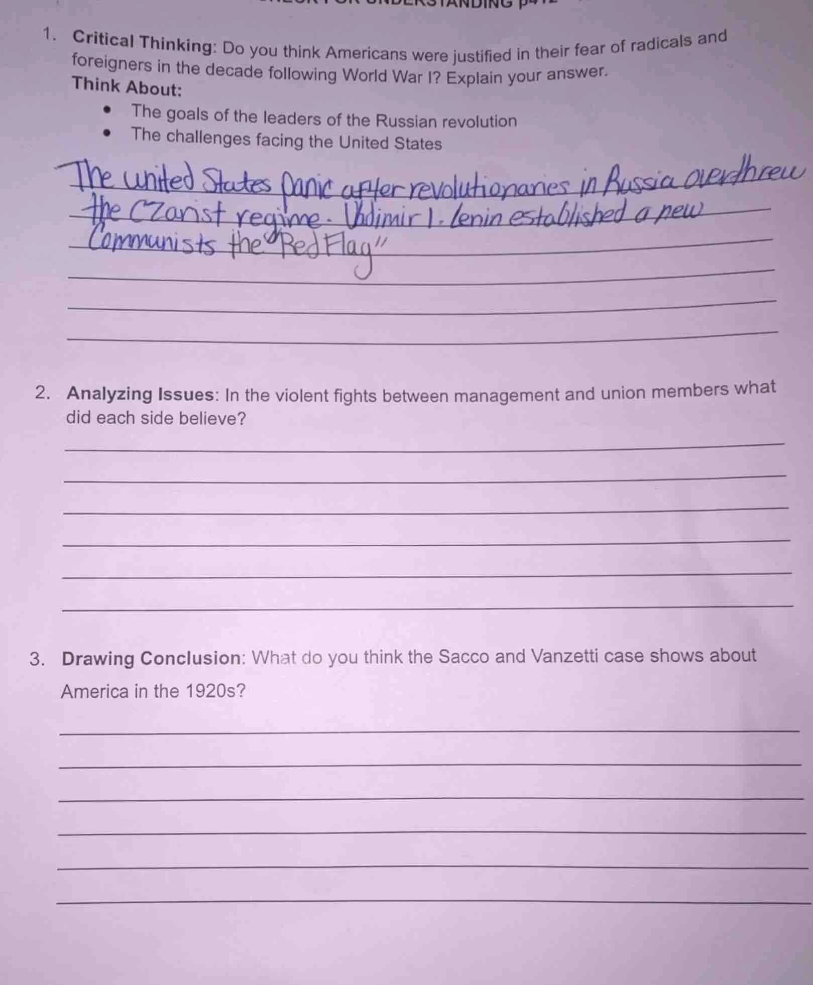1. critical thinking: do you think americans were justified in their fe…