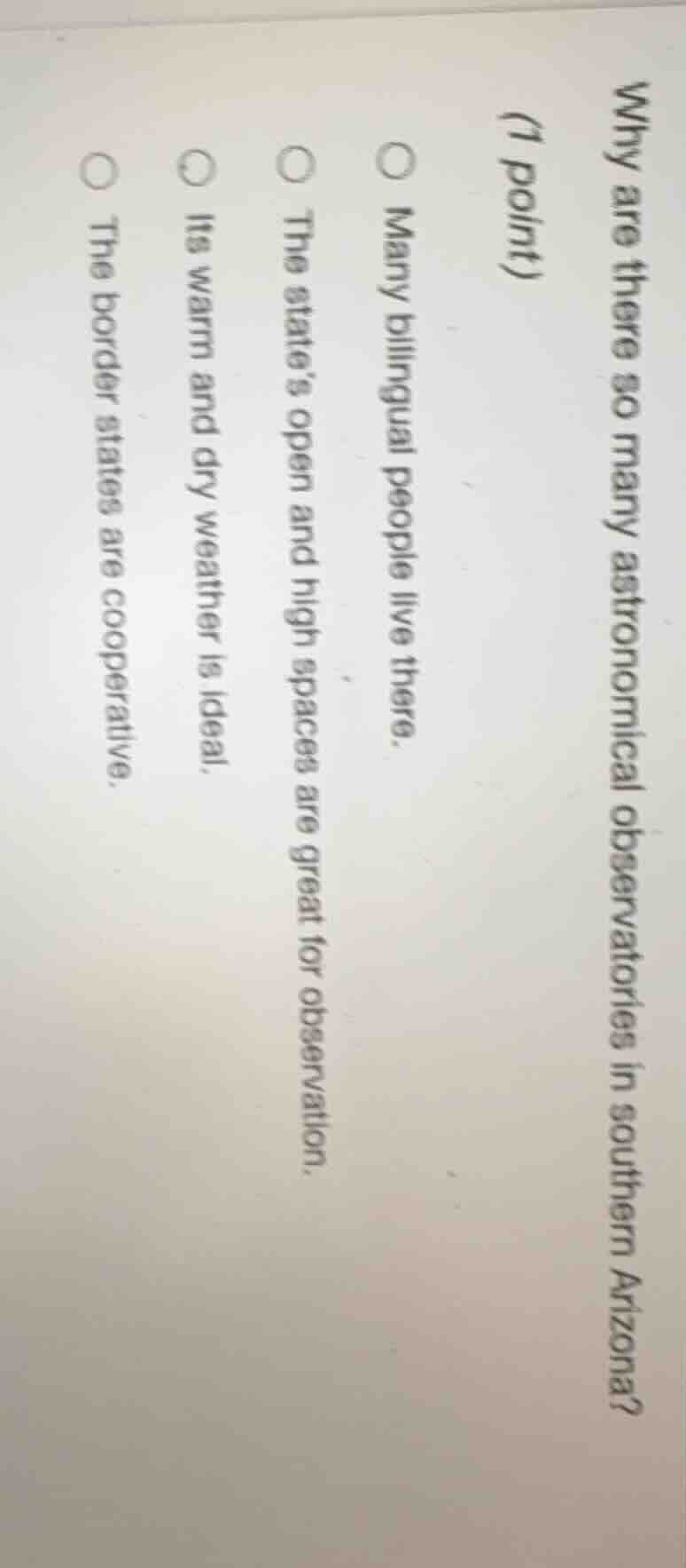 why are there so many astronomical observatories in southern arizona? (…