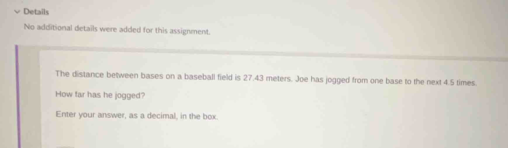 the distance between bases on a baseball field is 27.43 meters. joe has…
