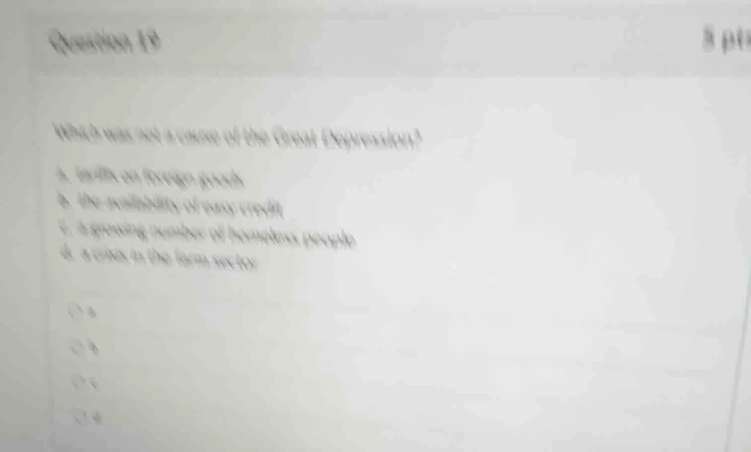 question 19 which was not a cause of the great depression? a. bank or s…
