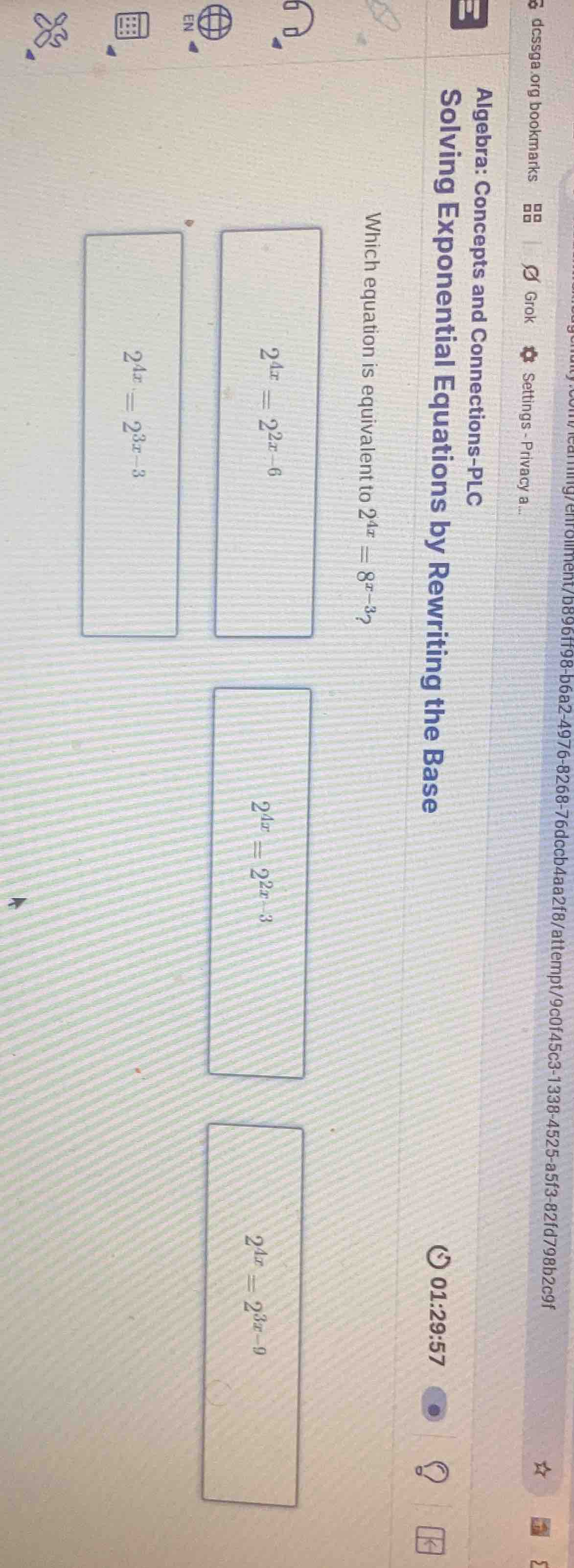 algebra: concepts and connections - plc solving exponential equations b…