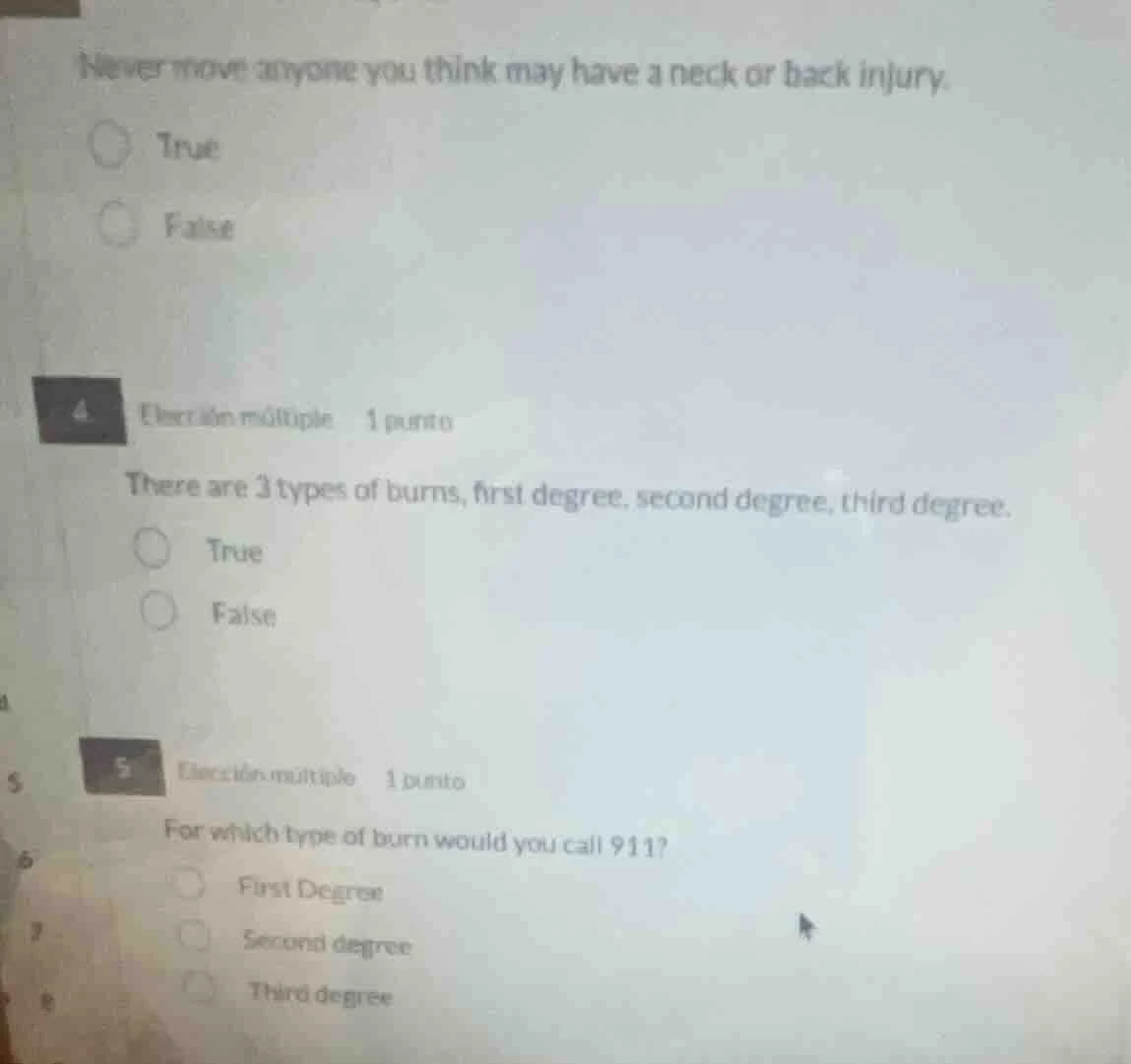 never move anyone you think may have a neck or back injury. true false …