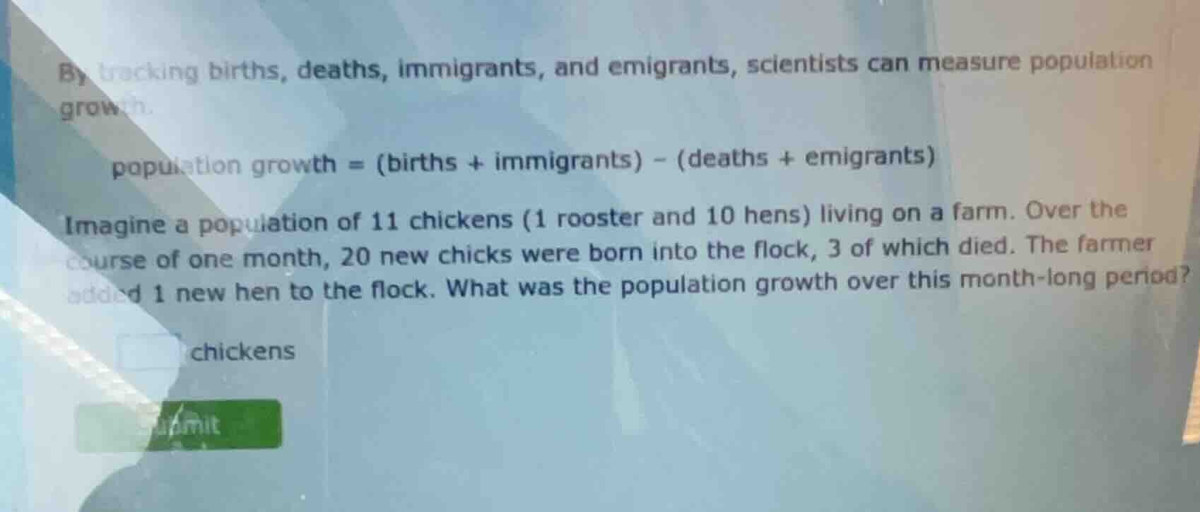 by tracking births, deaths, immigrants, and emigrants, scientists can m…