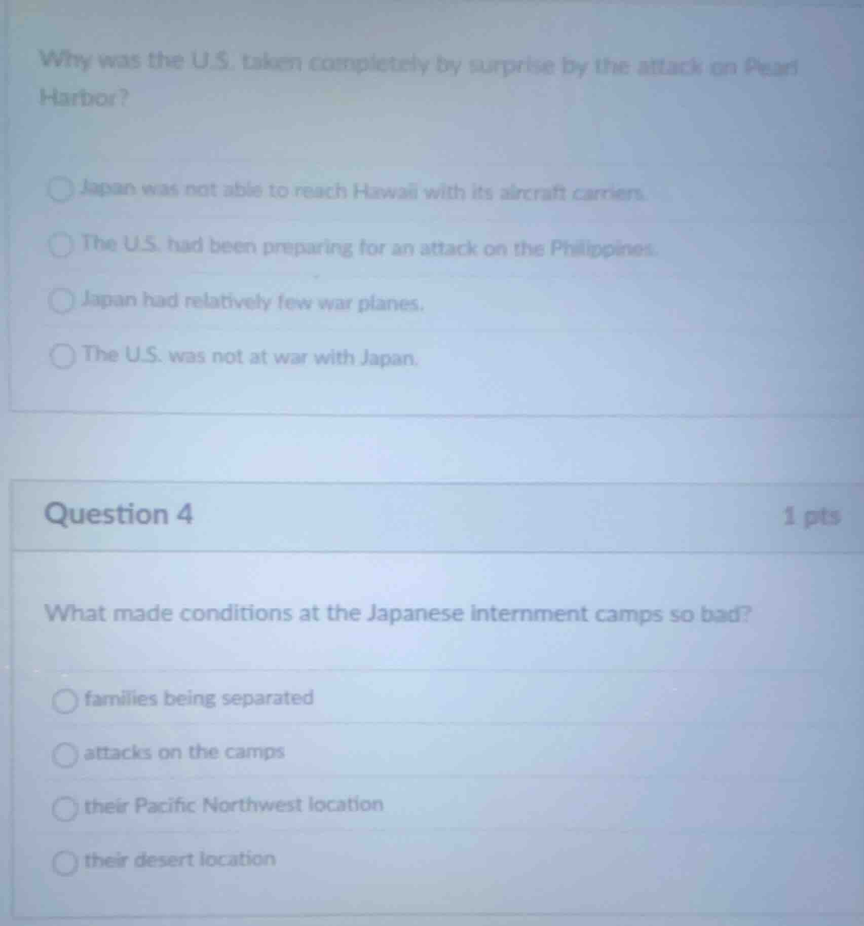 why was the u.s. taken completely by surprise by the attack on pearl ha…